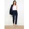 LOLALIZA denim slim high waist broek donkerblauw