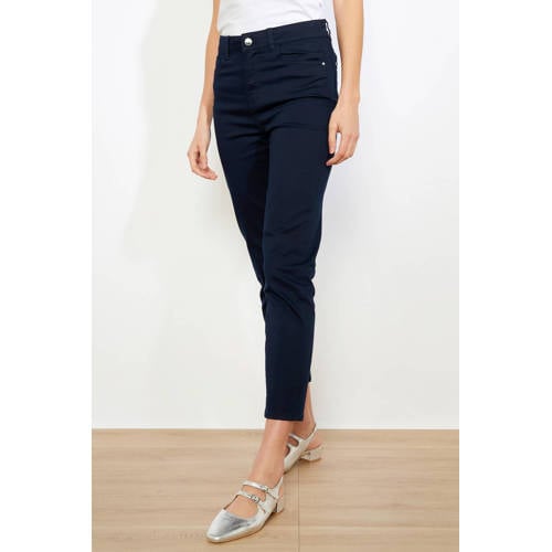 LOLALIZA denim slim high waist broek donkerblauw afbeelding