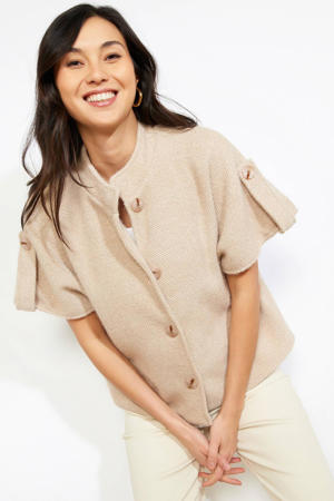 vest beige gebreid