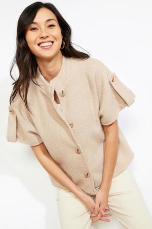 vest beige gebreid