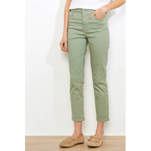 LOLALIZA denim slim high waist broek kaki afbeelding