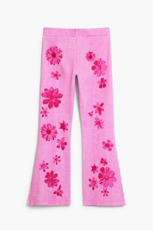 gebloemde casual broek roze