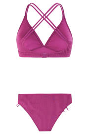 thumbnail: Protest voorgevormde triangel bikini set PRTCOSTA met ribstructuur fuchsia