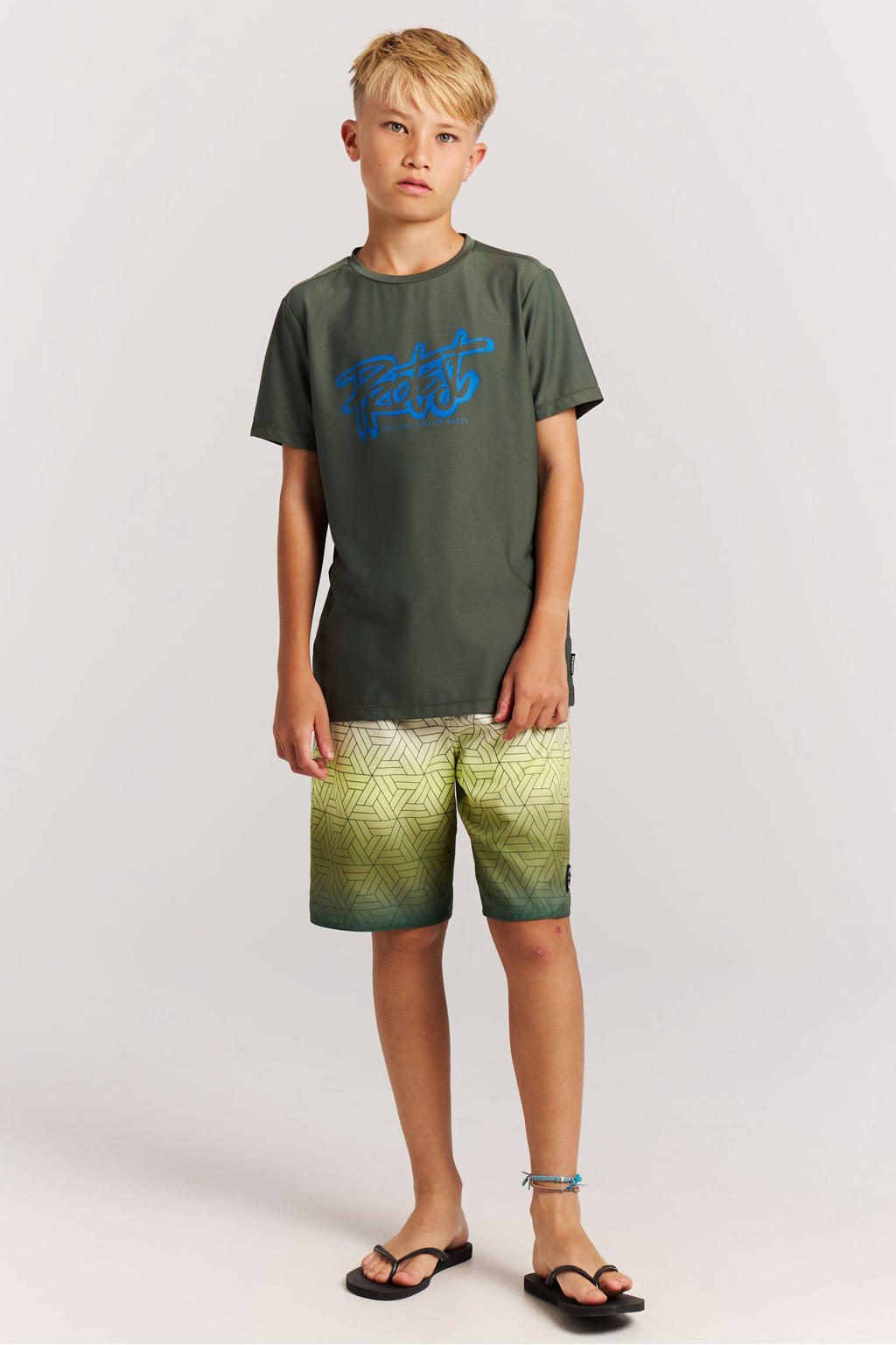 Protest zwemshort PRTCHOPPER JR groen/blauw