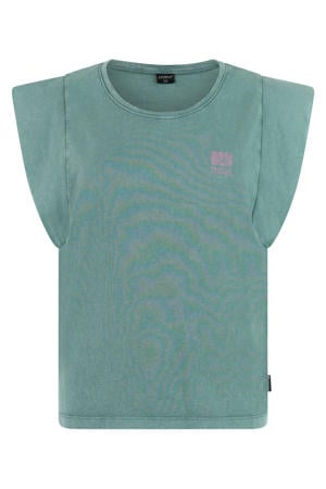T-shirt met backprint groen