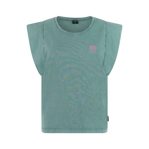 Protest T-shirt met backprint groen afbeelding