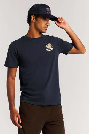 regular T-shirt donkerblauw