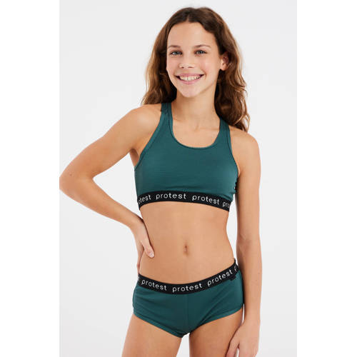 Protest crop bikini PRTBEAU JR donkergroen afbeelding