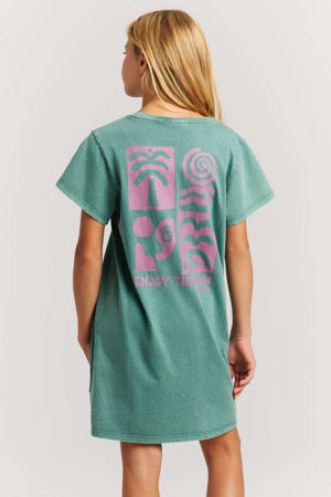 T-shirtjurk met backprint groen