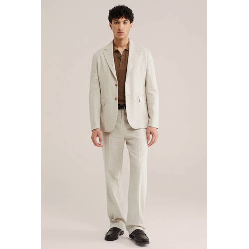 WE Fashion loose pantalon met linnen ecru afbeelding