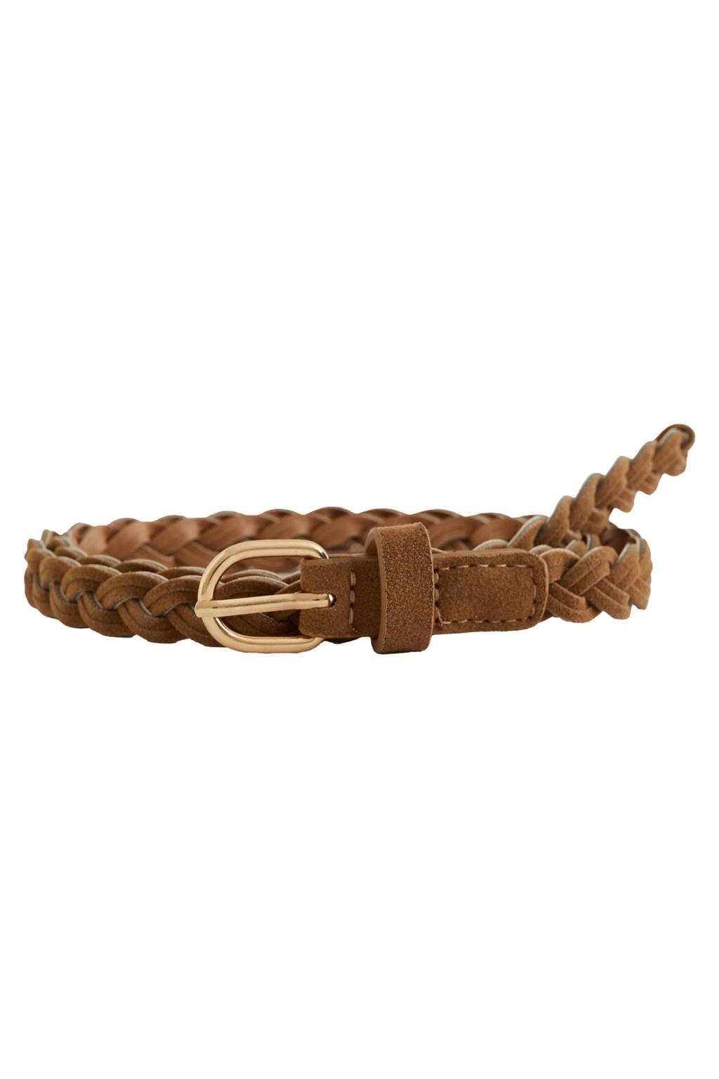 WE Fashion gevlochten riem bruin