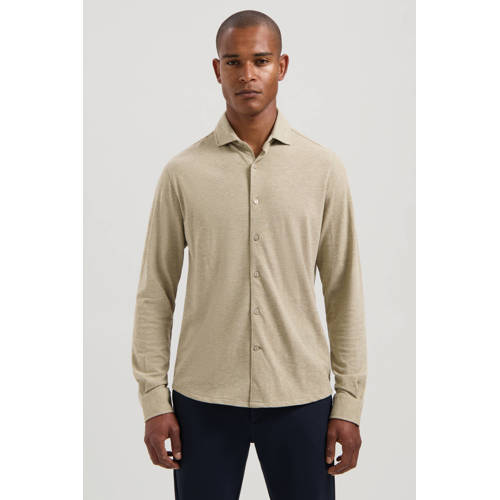 Dstrezzed slim casual overhemd lichtkaki afbeelding