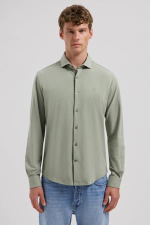 slim casual overhemd groen