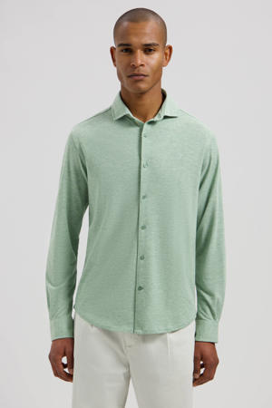 slim casual overhemd lichtgroen