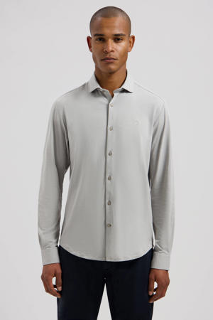 slim casual overhemd grijs