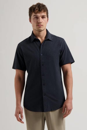 regular casual overhemd donkerblauw
