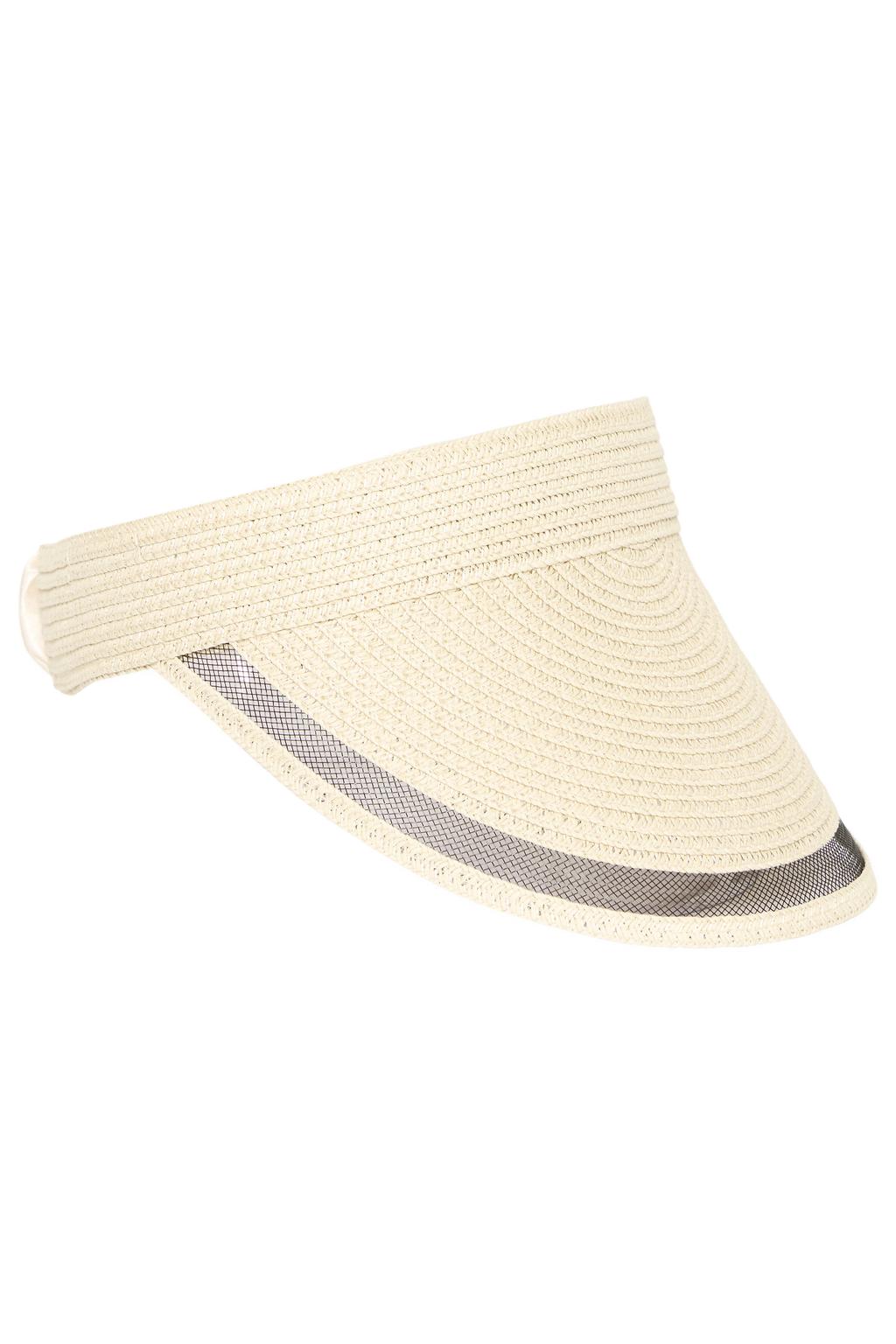 ICHI raffia zonneklep naturel
