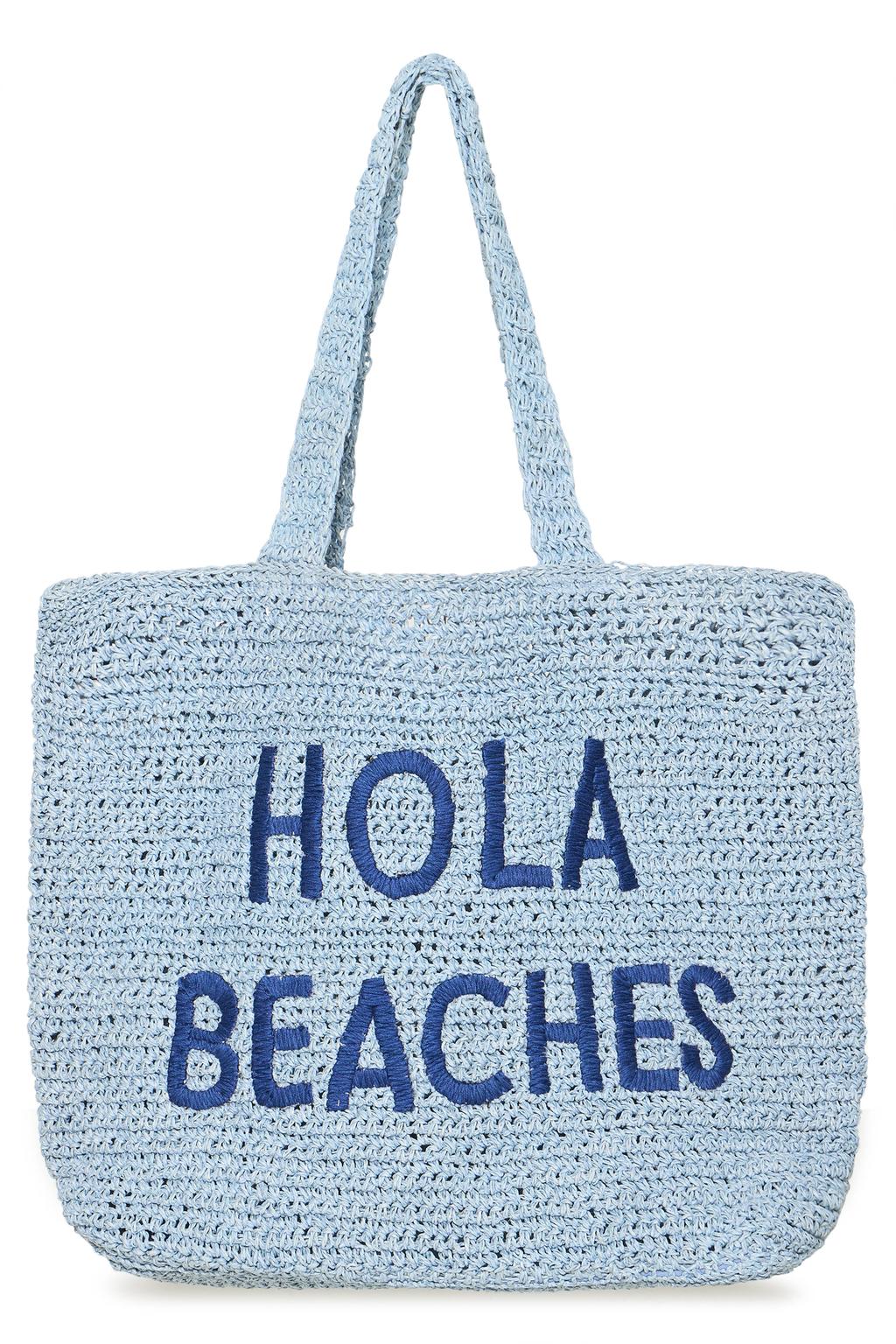 ICHI strandtas IASVEA lichtblauw