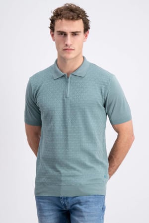regular polo lichtblauw fijn gebreid