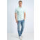 GABBIANO regular fit polo met print - lichtblauw