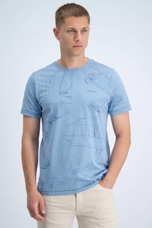 regular fit T-shirt met print - blauw