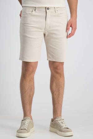 regular fit denim short - ecru