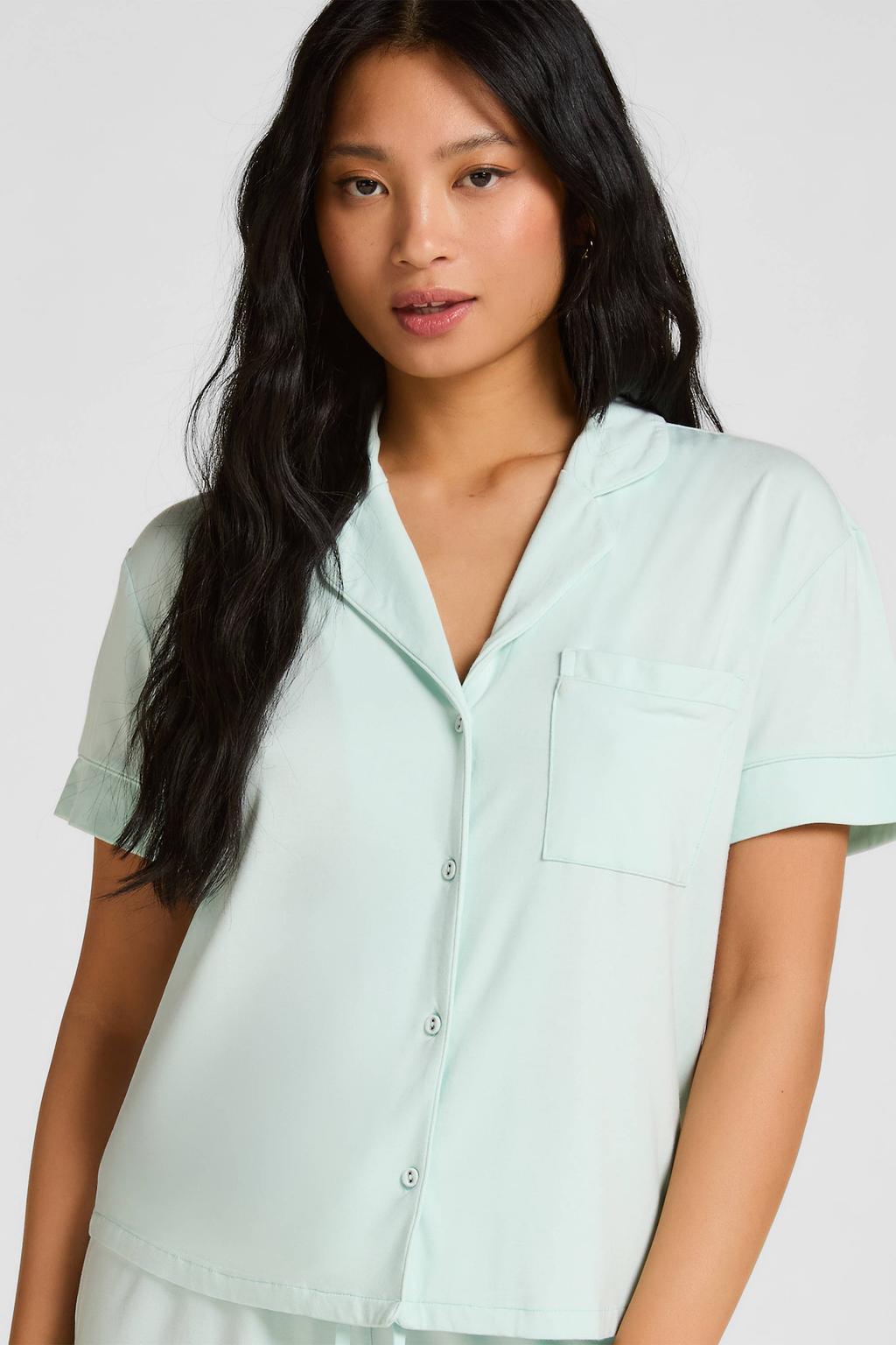 Hunkemöller pyjamatop lichtblauw