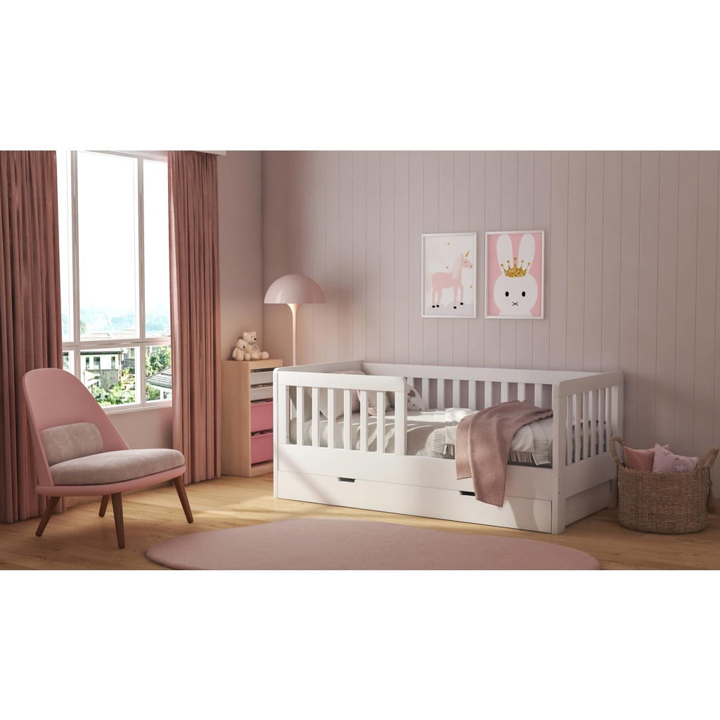 Cabino Peuterbed met lade Joan Wit Joan (70x140 cm)