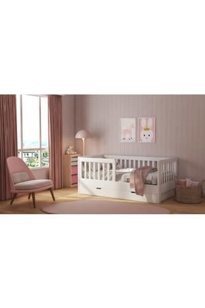 Peuterbed met lade Joan Wit Joan (70x140 cm)