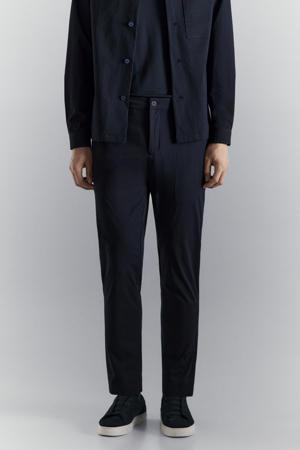 slim casual broek donkerblauw