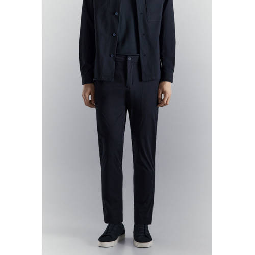 Mango Man slim casual broek donkerblauw afbeelding