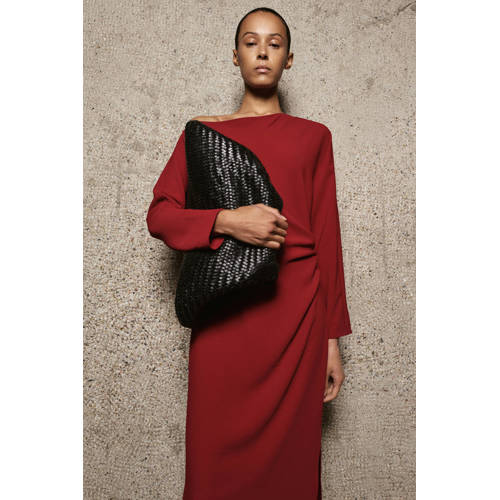 Mango midi jurk rood afbeelding