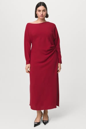 midi jurk rood