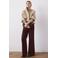 Mango high waist flared jeans donkerrood