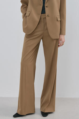 straight regular waist pantalon bruin
