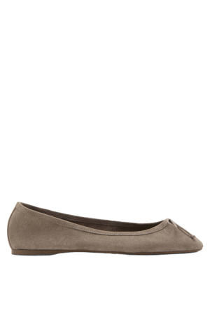 suède ballerina's taupe