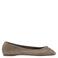 Mango suède ballerina's taupe