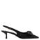 Mango satijnen slingback pumps zwart