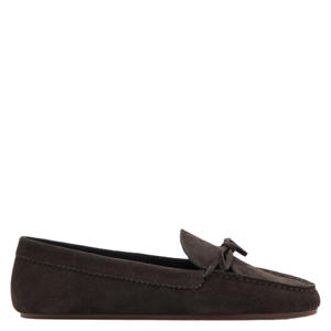 suède mocassins donkerbruin