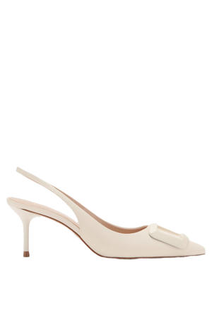 lak slingback pumps ecru