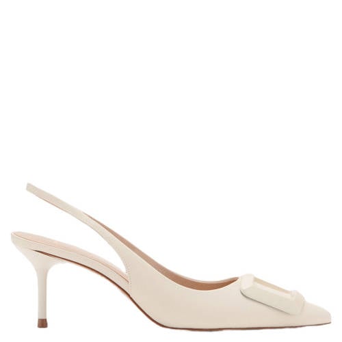 Mango lak slingback pumps ecru afbeelding