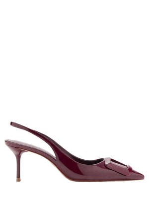 lak slingback pumps bordeaux