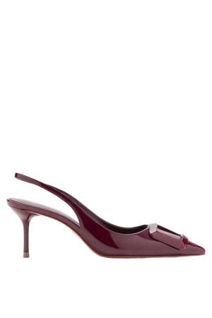 lak slingback pumps bordeaux