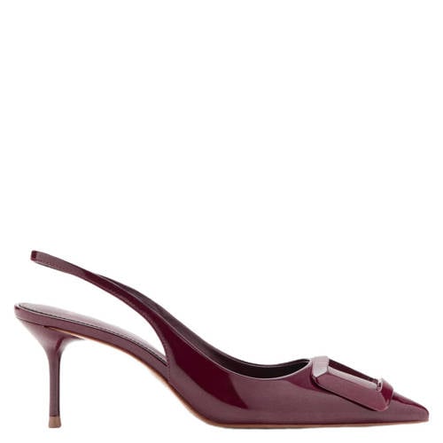 Mango lak slingback pumps bordeaux afbeelding