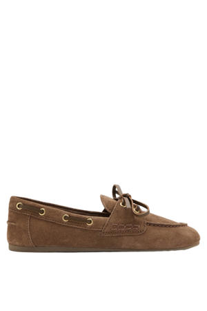 suède bootschoenen cognac