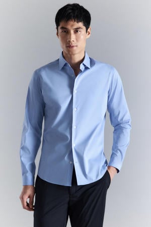 regular zakelijk overhemd blauw