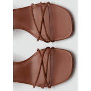 thumbnail: Mango leren sandalettes bruin