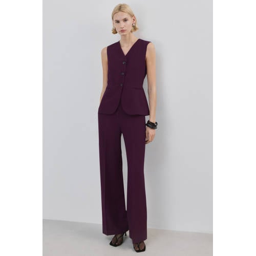 Mango jumpsuit donkerpaars afbeelding