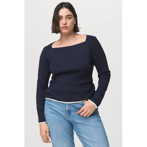 Mango T-shirt marineblauw afbeelding