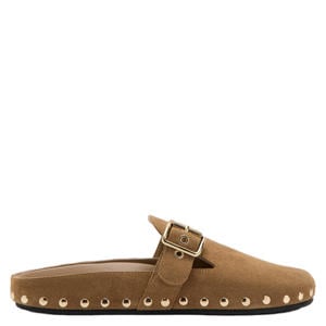 suède clogs cognac
